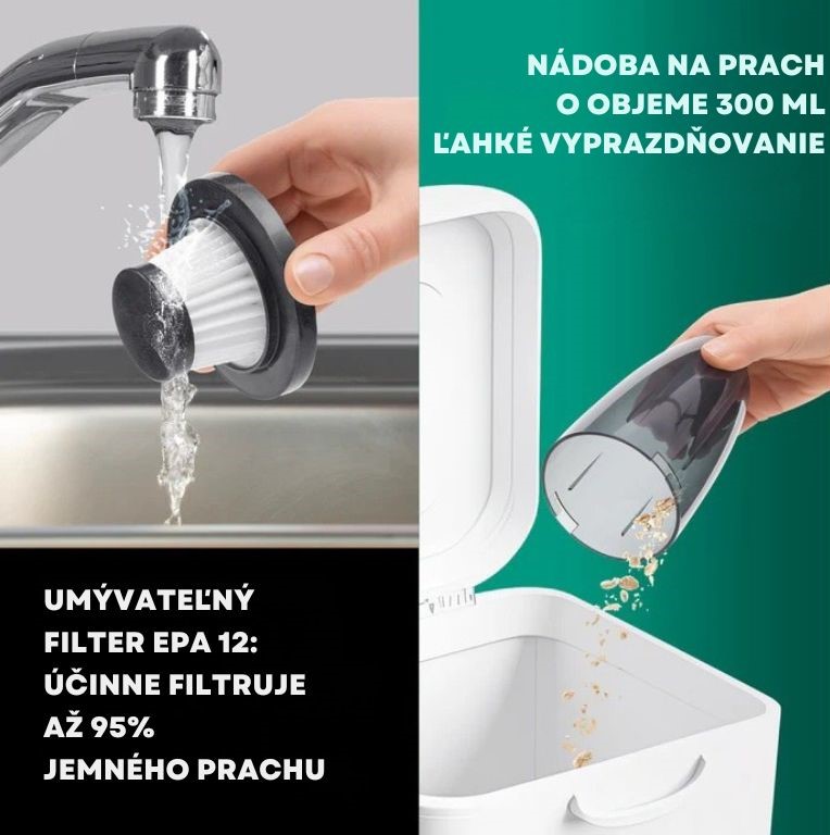 CleanMaxx AKU kompresor a ručný vysávač 2v1 AKV-19905 (2)